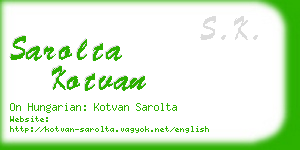 sarolta kotvan business card